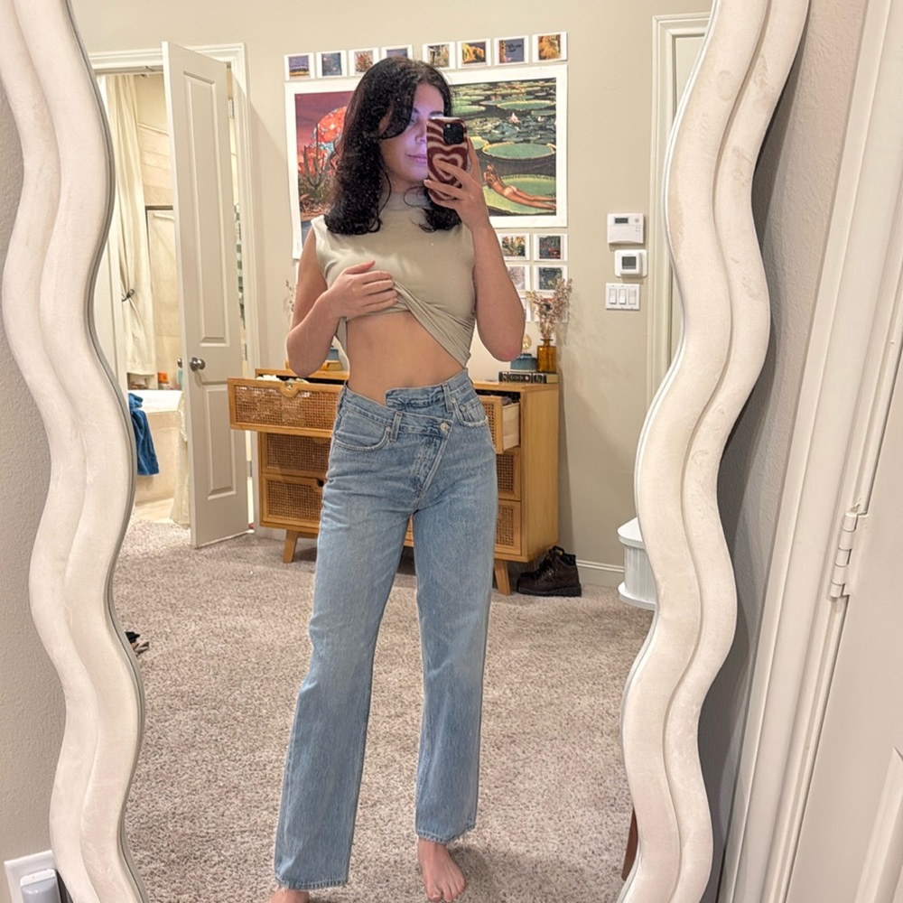 AGOLDE cross cross jean
